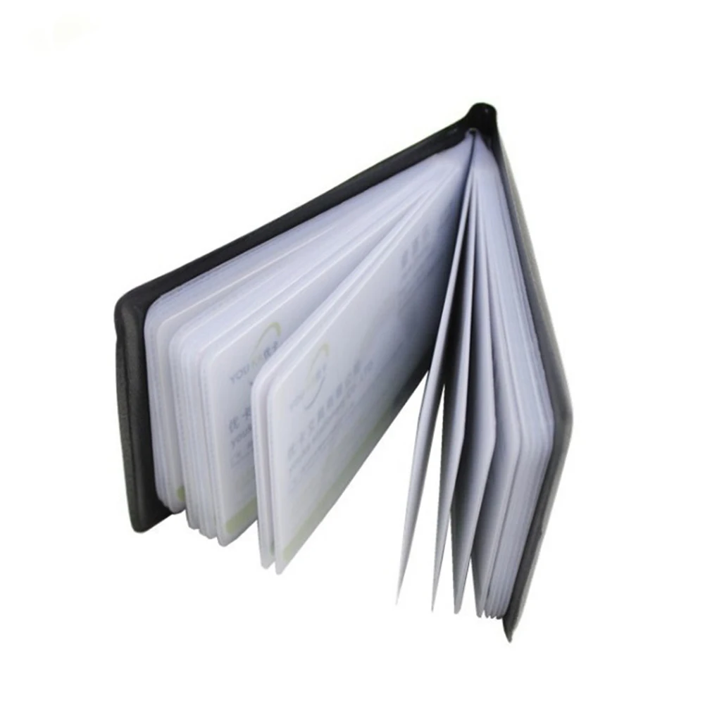 PU Leather 40Cards/20 pocket ID Credit Card Holder Book Case Keeper Organizer Passport Credit Card Case Business Men Vintage Bag