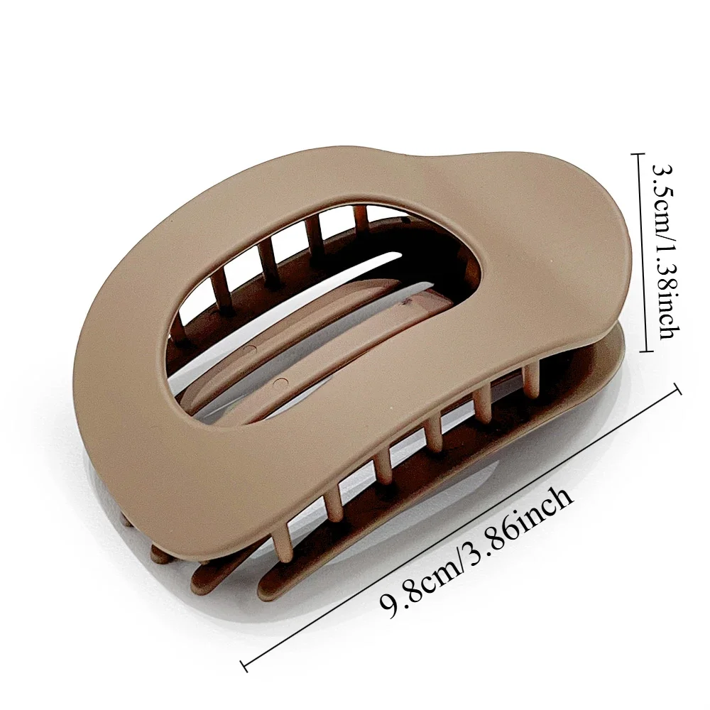 Fashion Oval Hair Claw Clip for Women New Design Leopard Matte Curved Flat Styling Barrettes Acrylic Lying Down Hair Accessories - Image 6