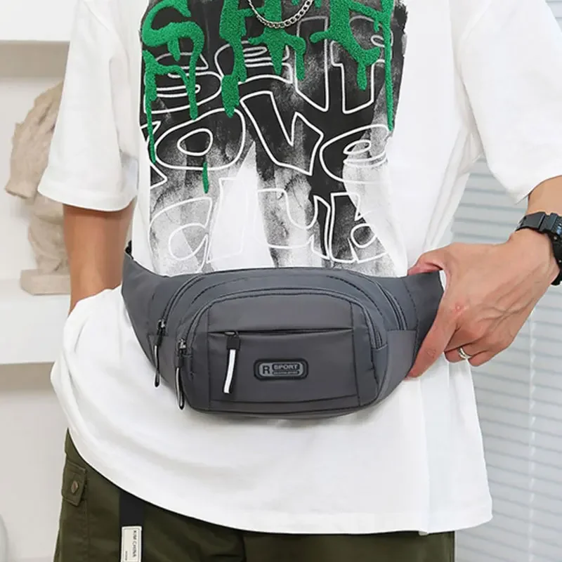 Men Canvas Fit Waistpack Mobile Fanny Waist Packs Men's Sports Outdoor Leisure Running Anti Theft Ultra Thin Invisible Waist Bag - Image 6