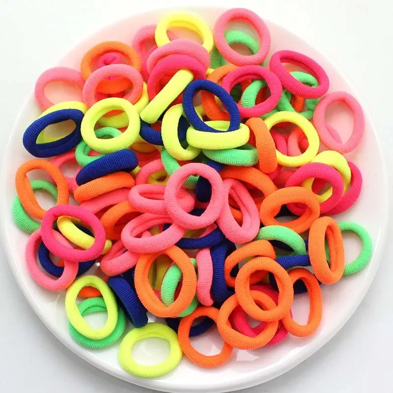 100/200PCS Women Girls Colorful Nylon Elastic Hair Bands Ponytail Hold Small Hair Tie Rubber Bands Scrunchie Hair Accessories - Image 6