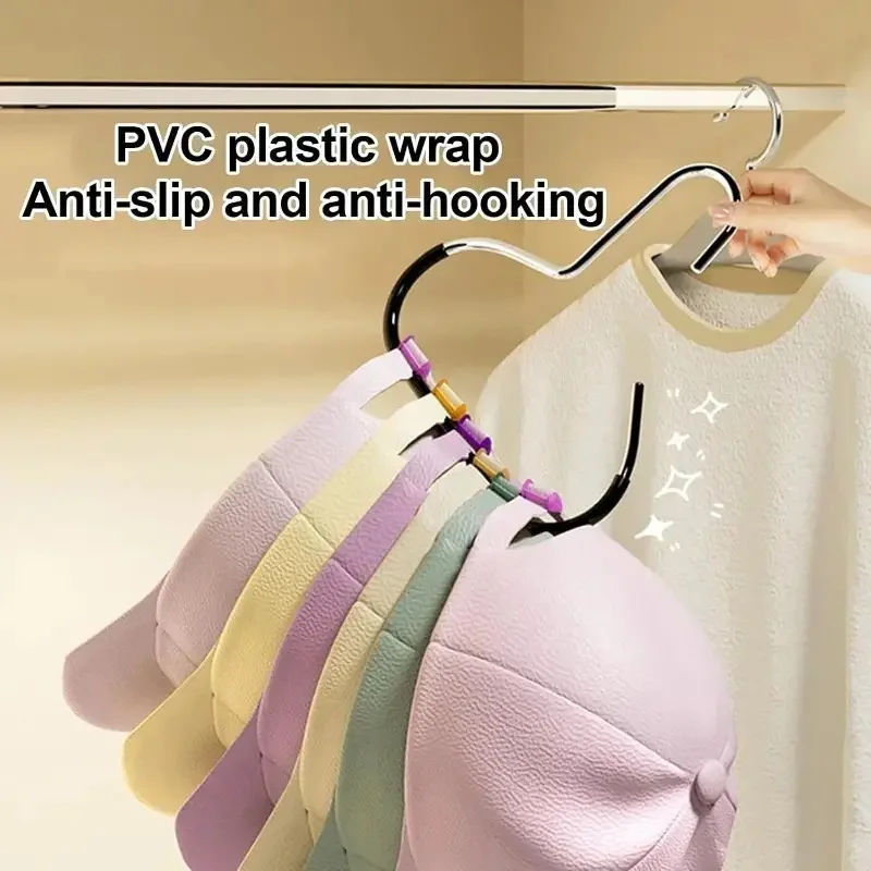 5pcs Baseball Cap Hat Rack Organizer Stainless Steel Hat Hanger Hanging Cap Holder Non-Slip Wall Mount Hook Organizer for Caps - Image 4