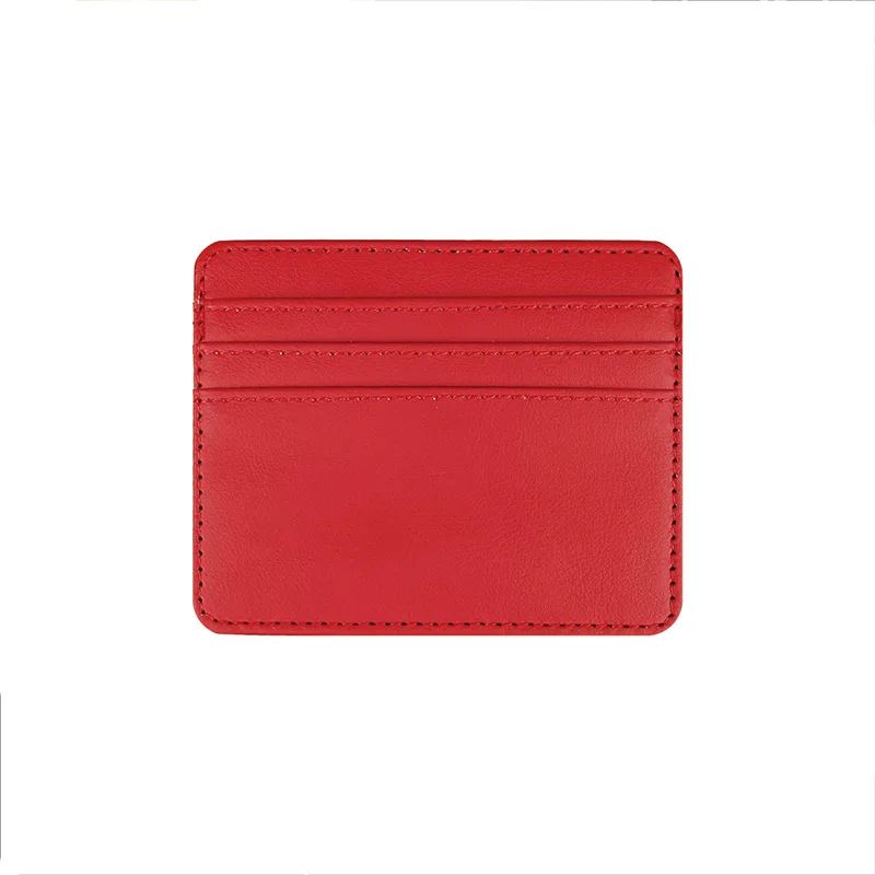 Colorful PU Leather Card Wallet - Compact Business Card Holder for Men & Women - Image 5