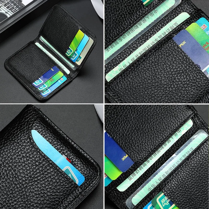 Portable Super Slim Soft Wallet PU Leather Mini Credit Card Wallet Purse Card Holders Men Wallet Thin Small Short Wallets - Image 5