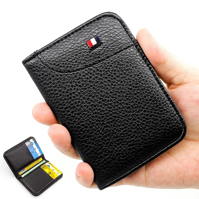 Portable Super Slim Soft Wallet PU Leather Mini Credit Card Wallet Purse Card Holders Men Wallet Thin Small Short Wallets - Image 5